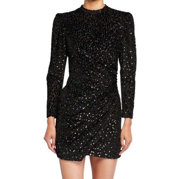 A.L.C. • Jane Metallic Velvet Burnout Mini Dress - Picture 4 of 16